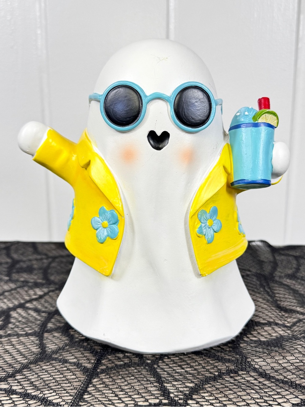 NEW Summerween Ghost with a Drink Halloween Decor